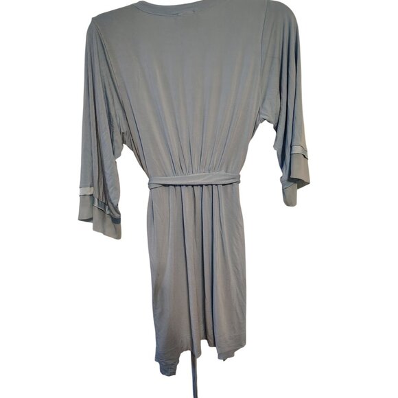 Soma S/M Light Blue Short Robe, Lace Accents, Sheer Trim Lightweight Romatic - Picture 7 of 7